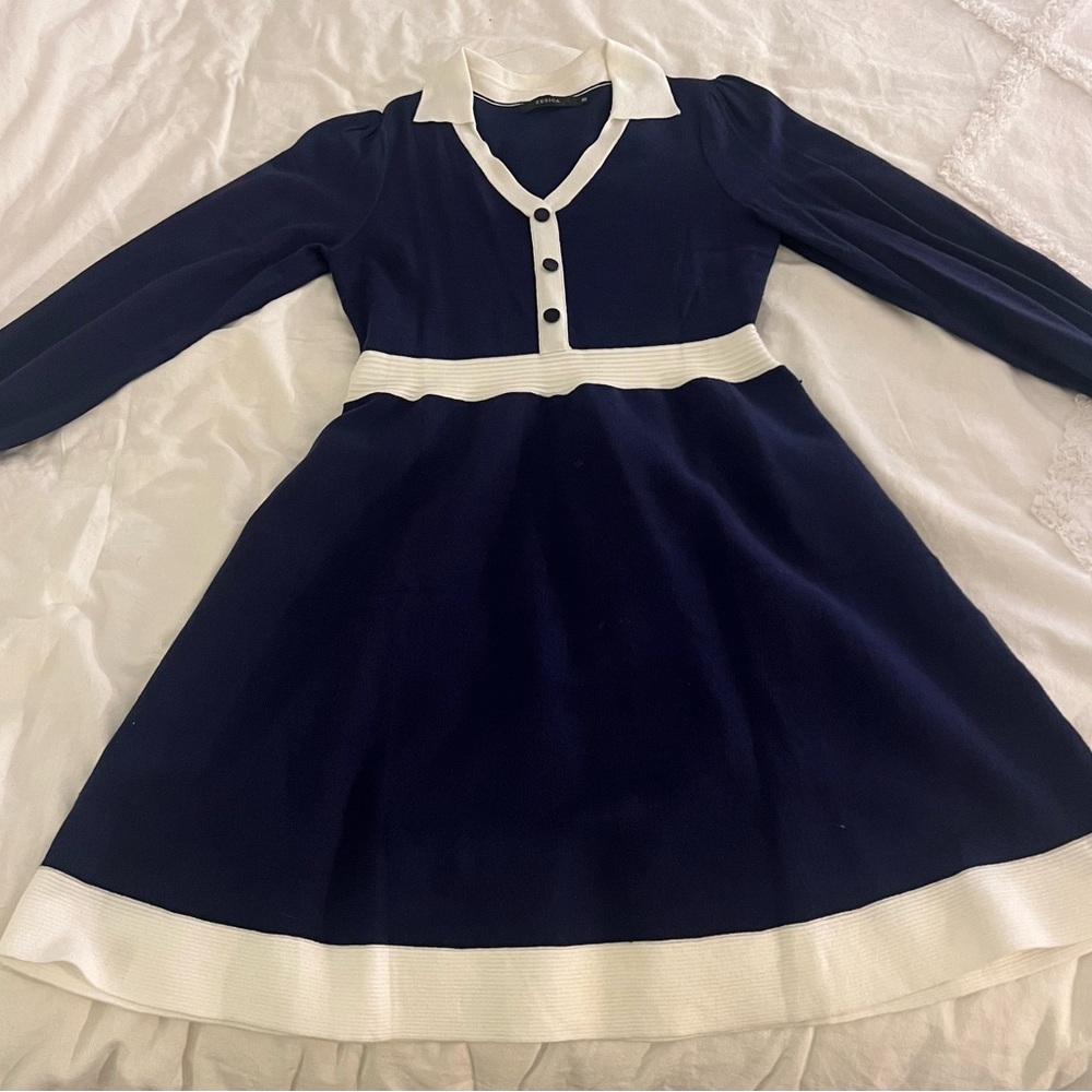 Classic Navy and White Dress